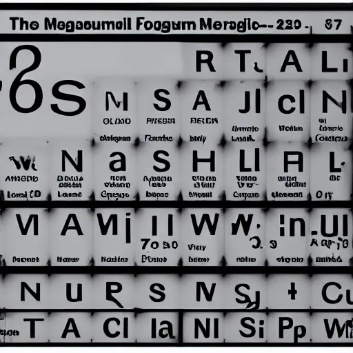 Prompt: the magnesium element on the periodic table, ultra-realistic