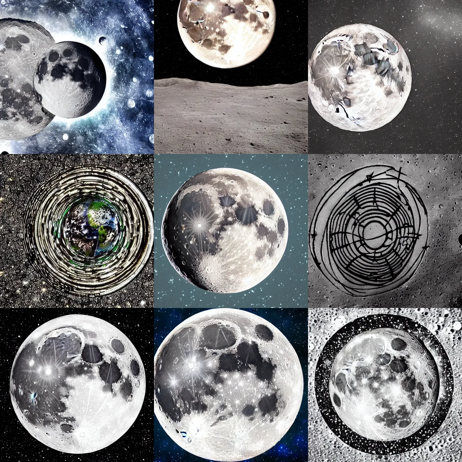 Prompt: magical symbols that make people forget about earth's second moon