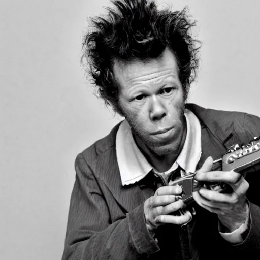 Prompt: photograph of tom waits