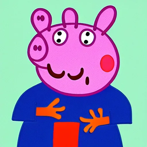 Image similar to peppa pig mugshot, 8 k, hyperrealism