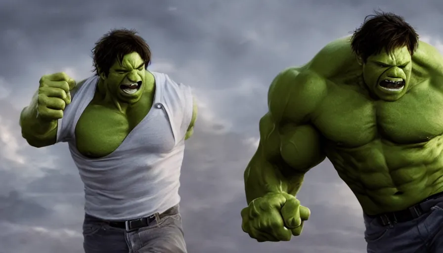 Prompt: Bradley Cooper is Hulk, hyperdetailed, artstation, cgsociety, 8k