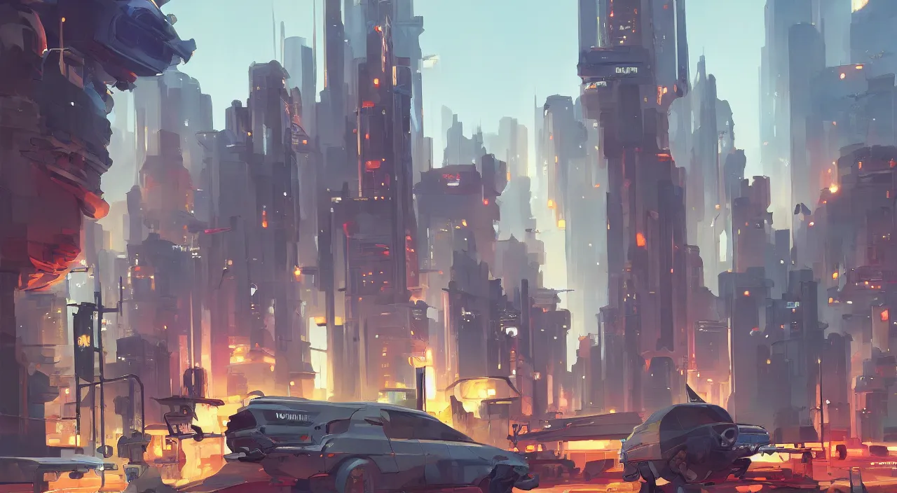 Image similar to science fiction city, art gta 5 comics, official fanart behance hd artstation by jesper ejsing, by rhads, makoto shinkai and lois van baarle, ilya kuvshinov, ossdraws