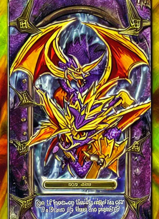 Image similar to yu - gi - oh card of a dragon