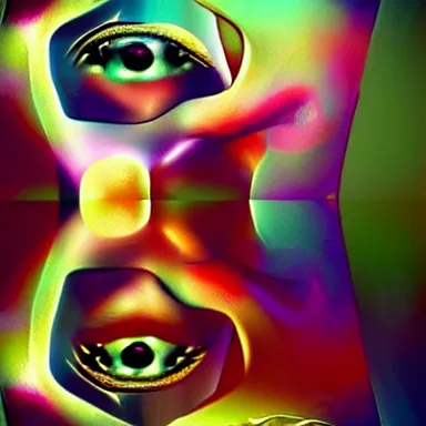 Image similar to portrait of a uncanny artist by Chor Boogie and Salvador Dali collaboration, digital art, mix of aesthetics, close up, high details