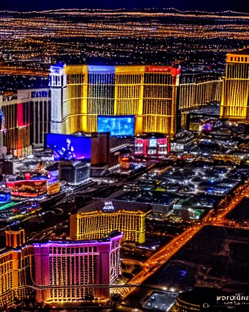 Image similar to las vegas at night, shot from drone, grainy, polaroid, zoomed in