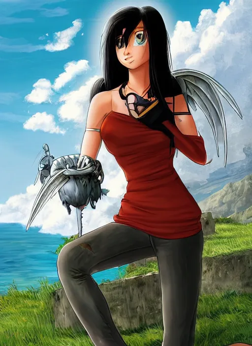 Image similar to a portrait of a character in a scenic environment by battle angel alita