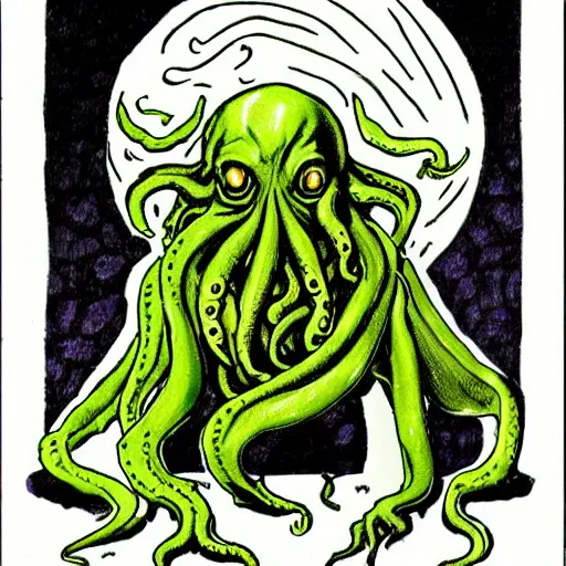 Image similar to cthulhu playing the piano