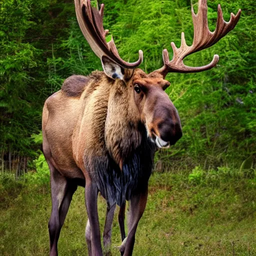 Image similar to photo of moose lion hybrid