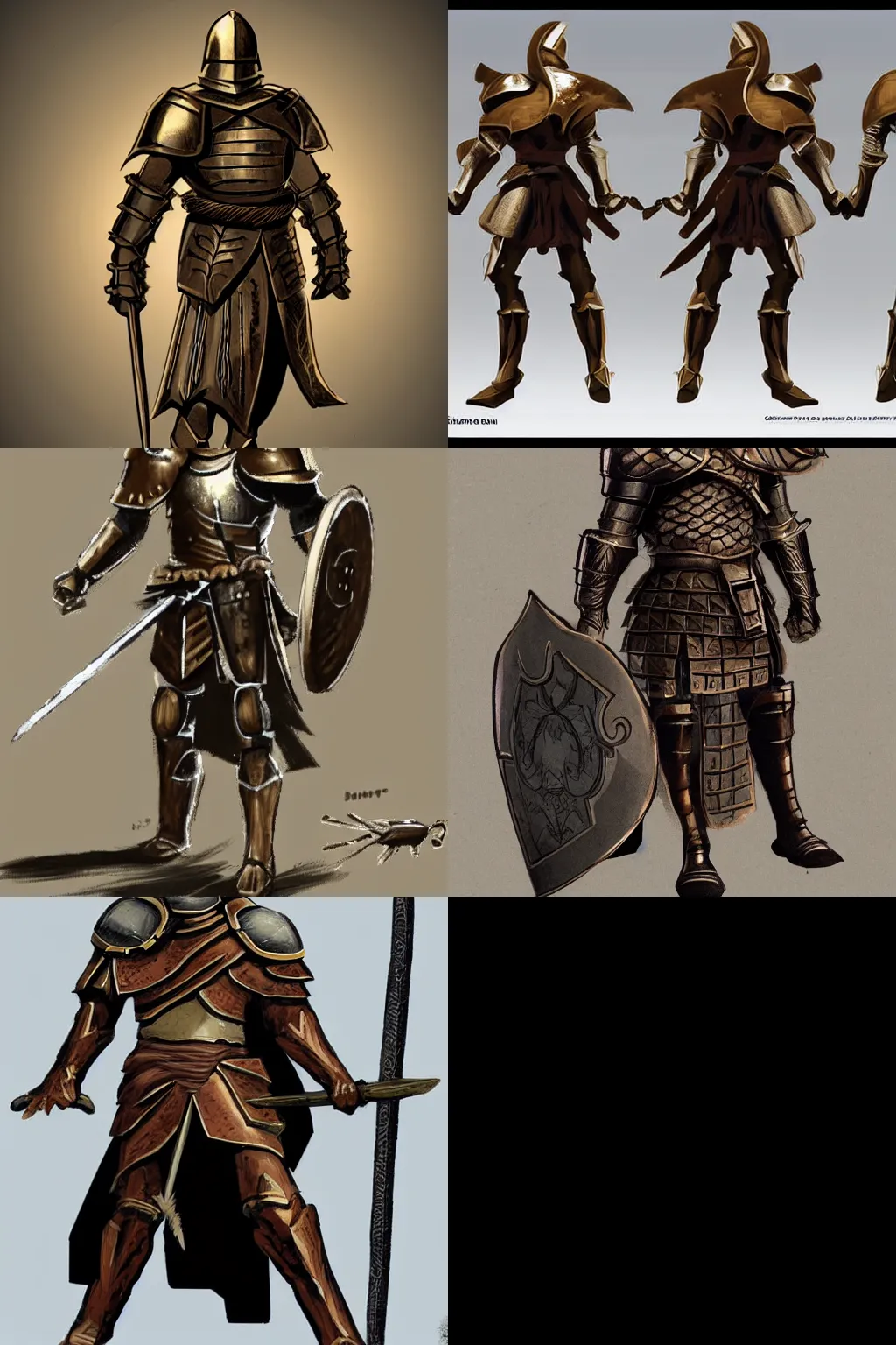 Prompt: Bronze age knight concept art