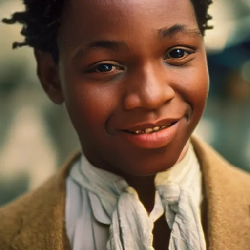 Prompt: photo of African american actor as Jack Dawson in the movie Titanic, cinestill, 800t, 35mm, full-HD