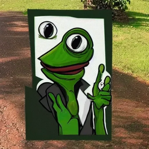 Prompt: pepe with huge brain