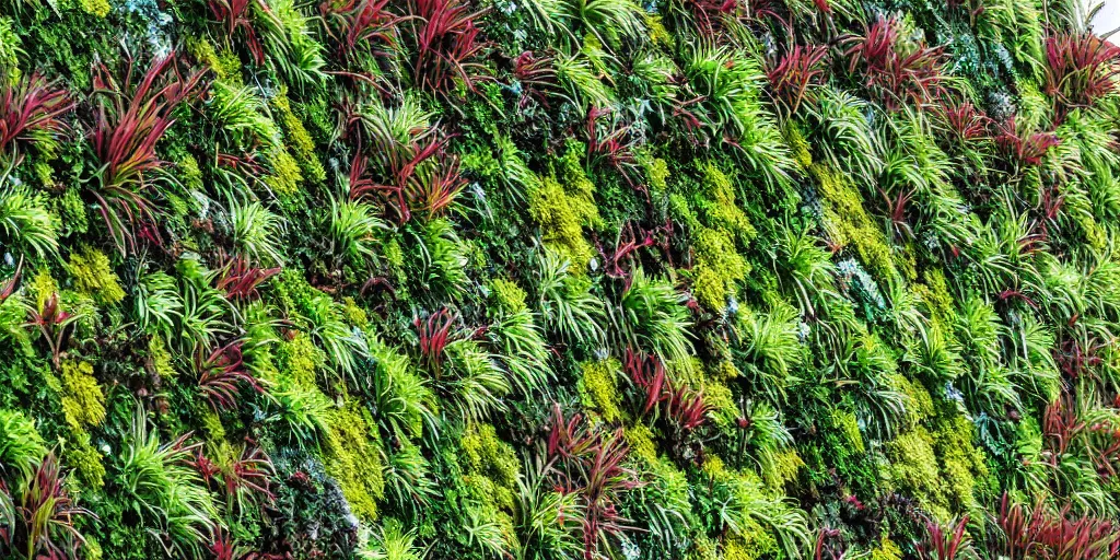 Image similar to a living wall made of new zealand endemic plant species on a suburban street in wellington, new zealand. astelia, metrosideros, griselenia