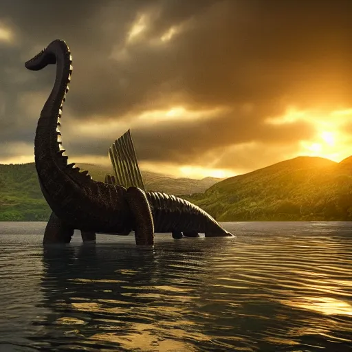 Prompt: loch ness monster, highly detailed, photorealistic portrait, bright studio setting, studio lighting, crisp quality and light reflections, unreal engine 5 quality render