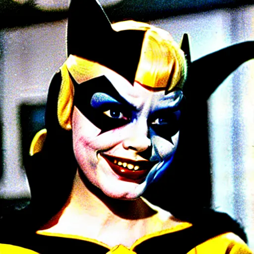 Image similar to harley quinn in the 1 9 6 6 batman tv show