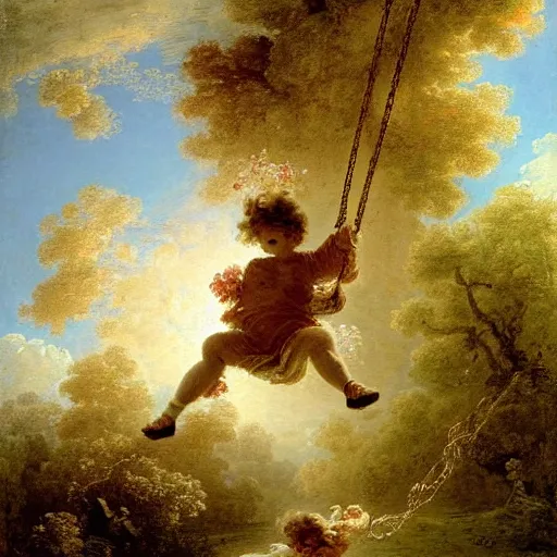 Image similar to Jean-Honoré Fragonard, The Swing