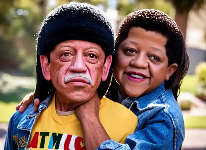 Image similar to photo of danny trejo as a emmanuel lewis in the show webster, 8 k, 8 5 mm f 5. 6