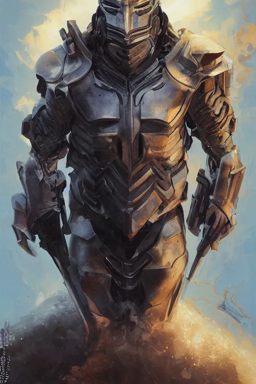 Prompt: portrait of the window unicorn slayer wearing scorched helmet by artgerm and Craig Mullins, James Jean, Andrey Ryabovichev, Mark Simonetti and Peter Morbacher 16k