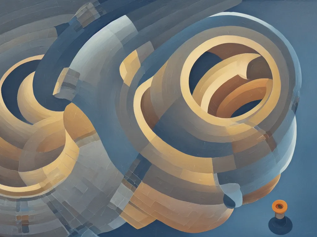 Prompt: a detailed gouache painting illustration of a torus, by Michiel Schrijver, ultra-hd, sharp focus, isometric