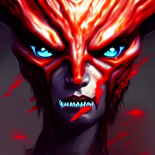 Prompt: Kitava insatiable hunger, path of exile, demon, savage, powerful, artstation, concept art, digital painting, highly detailed, portrait