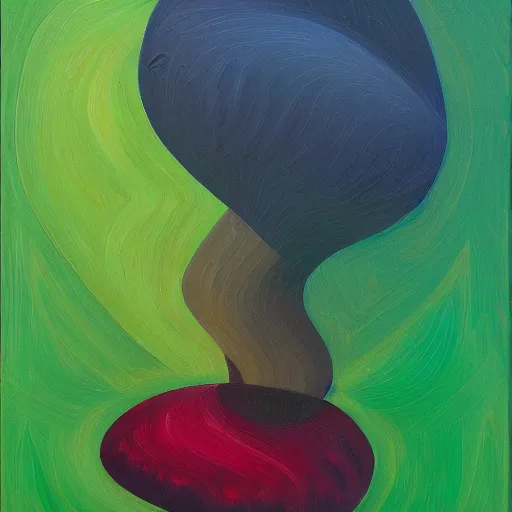 Image similar to a painting of lion's mane mushroom with a green background, a cubist painting by stanton macdonald - wright, featured on deviantart, geometric abstract art, cubism, fractalism, constructivism