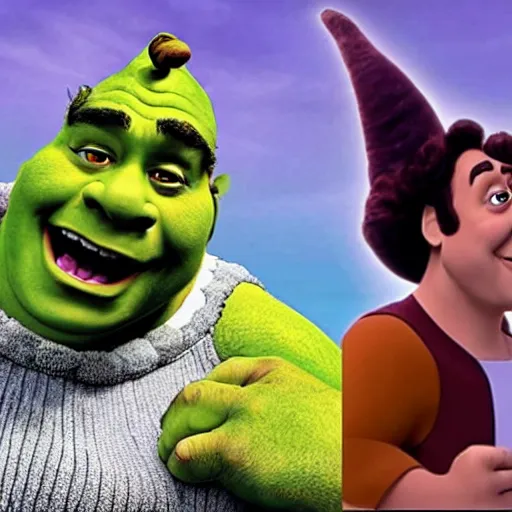 Image similar to jerry seinfeld as shrek movie still