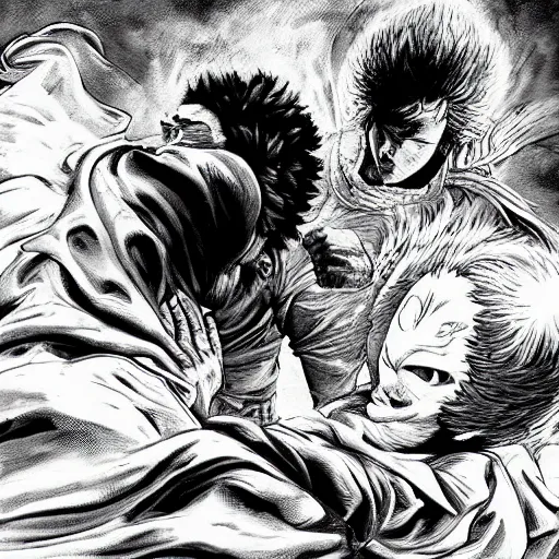 Prompt: Baroque painting of One Punch Man