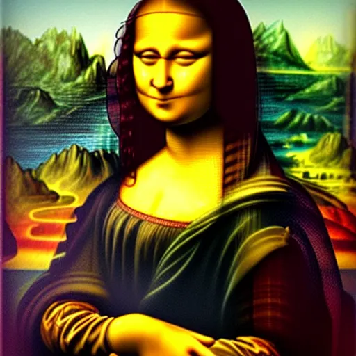 Image similar to a beautiful black girl like Mona lisa