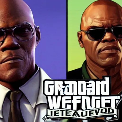 Image similar to Samuel L. Jackson on GTA V cover art