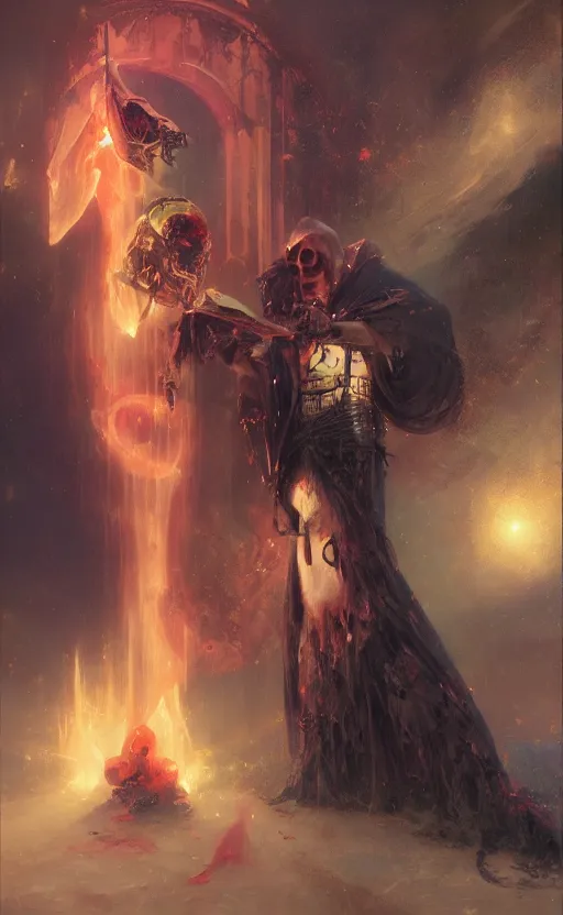 Image similar to the grime reaper holds the sands of time in his hand by adrian smith and delphin enjolras and daniel f. gerhartz