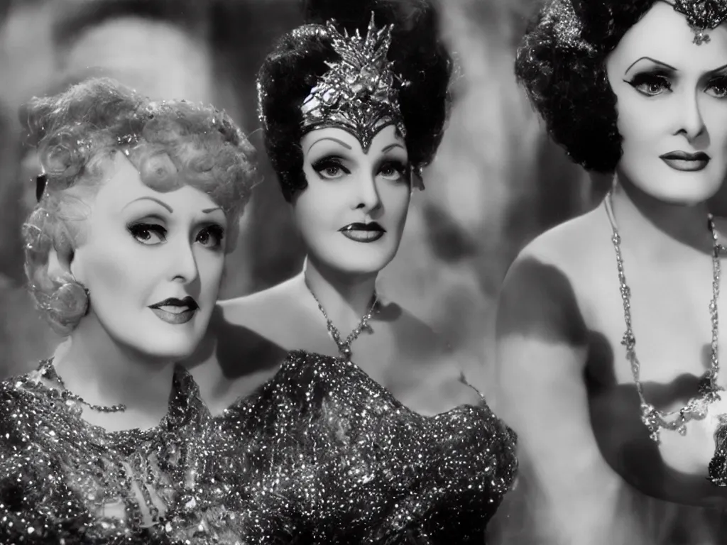 Prompt: Norma Desmond as a Disney Princess, highly detailed, 8k resolution