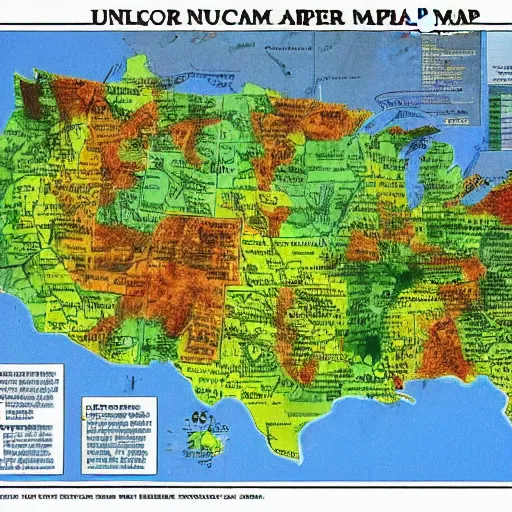 Prompt: nuclear warfare map