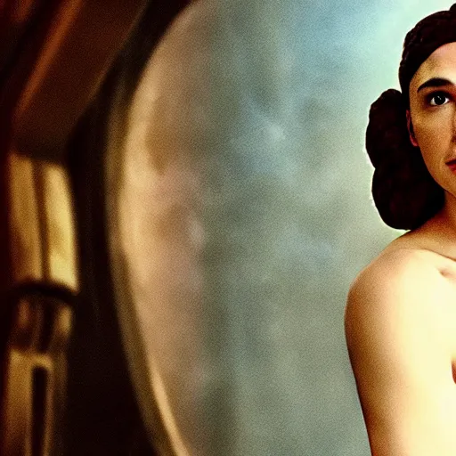 Image similar to photo of gal gadot as princess leia