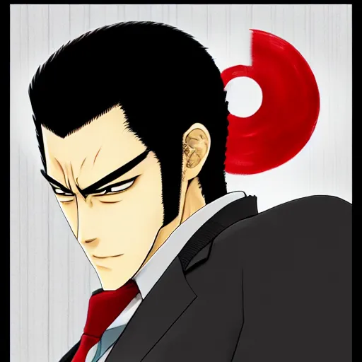 portrait of kazuma kiryu, anime fantasy illustration, Stable Diffusion