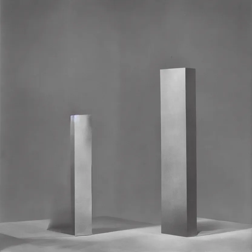 Image similar to an impossible quantum readymade object named Fontaine by Marcel Duchamp on a pedestal, packshot, by Irving Penn and Man Ray, color bleed, 4k