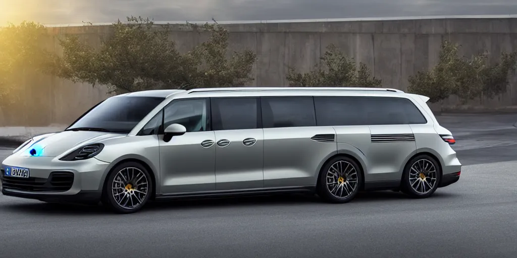 Image similar to “2021 911 Porsche Minivan, ultra realistic, 4K, high detail”