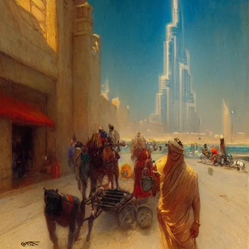 Image similar to gta : dubai, by gaston bussiere