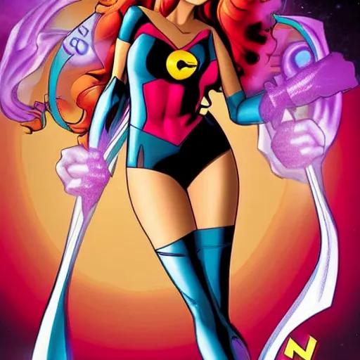 Prompt: dc comics starfire