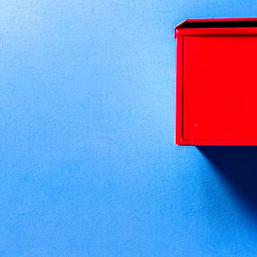 Image similar to a red box on the top of a blue box