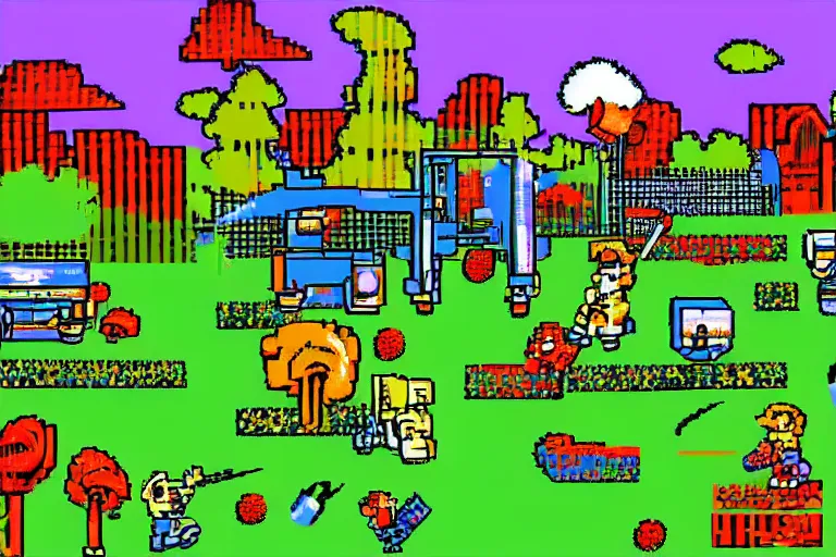 Image similar to advanced lawnmower simulator for the zx spectrum and other 8 - bit home computers