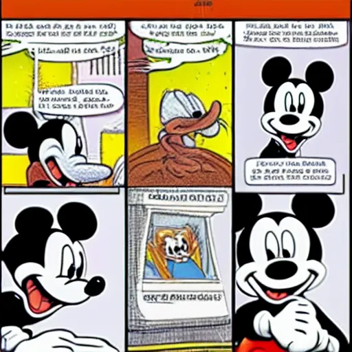 Prompt: Mickey mouse, ben garrison webcomic
