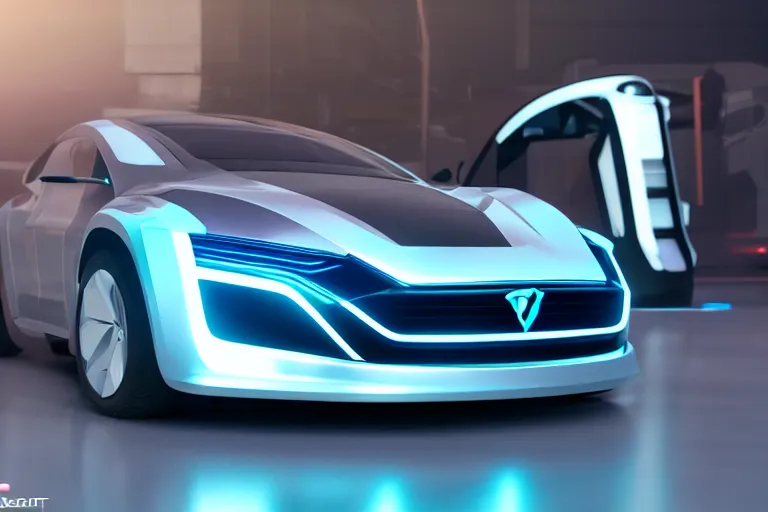 Prompt: cyberpunk tesla cybertruck concept inspired sports car, futuristic look, highly detailed body, very expensive, photorealistic camera shot, bright studio setting, studio lighting, crisp quality and light reflections, unreal engine 5 quality render