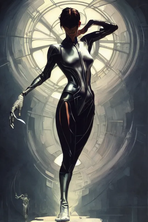 Prompt: using special powers, aeon flux, dynamic pose, intricate, futuristic, fantasy, by stanley artgerm lau, greg rutkowski, alphonse mucha,, thierry mugler, norman rockwell, 3 d,