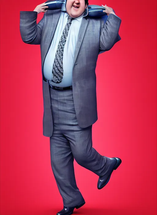 Prompt: ( ( ( hyperrealist portrait of brian baumgartner as kevin malone ) ) ) by mike campau, head and torso, red background photorealistic, octane render, vibrant colors, unreal engine, dynamic lighting, perfect factions, very detailed faces, intricate detail, trending on artstation, poster, volumetric lighting, 4 k, award winning