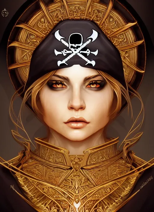 Image similar to symmetry!! poster of pirate treasure, intricate elegant, highly detailed, digital painting, artstation, concept art, smooth, sharp focus, illustration, art by artgerm