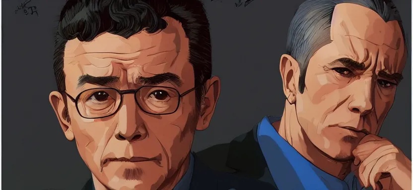 Image similar to a portrait of malcolm in the middle, digital painting masterpiece, by ilya kuvshinov, by frank frazetta, by mœbius, by reiq, by hayao miyazaki, intricate detail, beautiful brush strokes, advanced lighting technology, 4 k wallpaper, interesting character design, stylized yet realistic anatomy and faces, inspired by kill bill animated scene