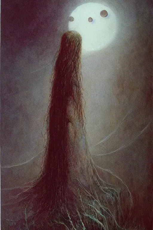 Image similar to alyson hannigan as princess by beksinski