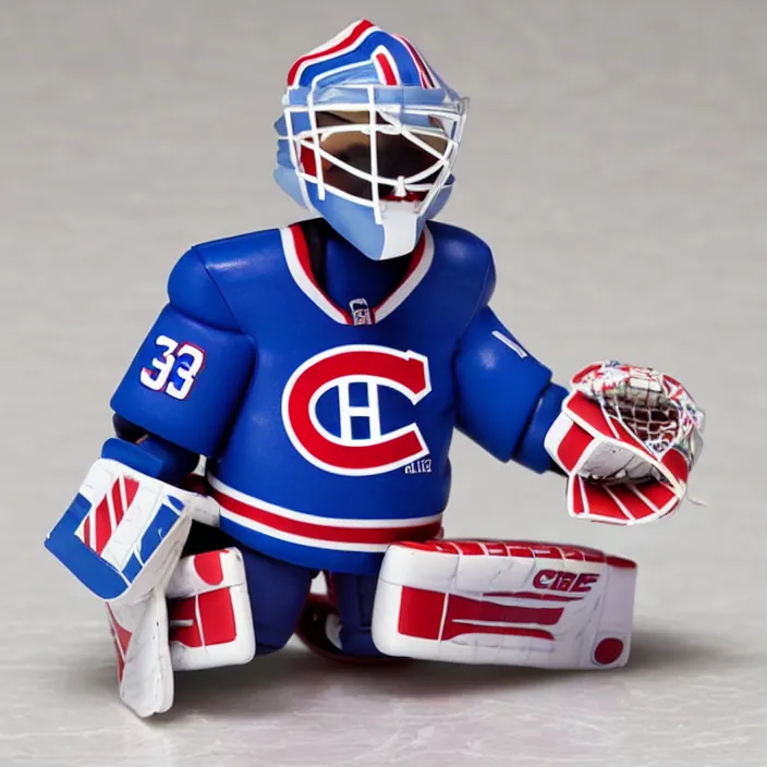 Prompt: Carey Price Goaltender, An anime Nendoroid of Carey Price, goalie Carey Price, number 31, Montreal Habs Canadiens figurine, detailed product photo