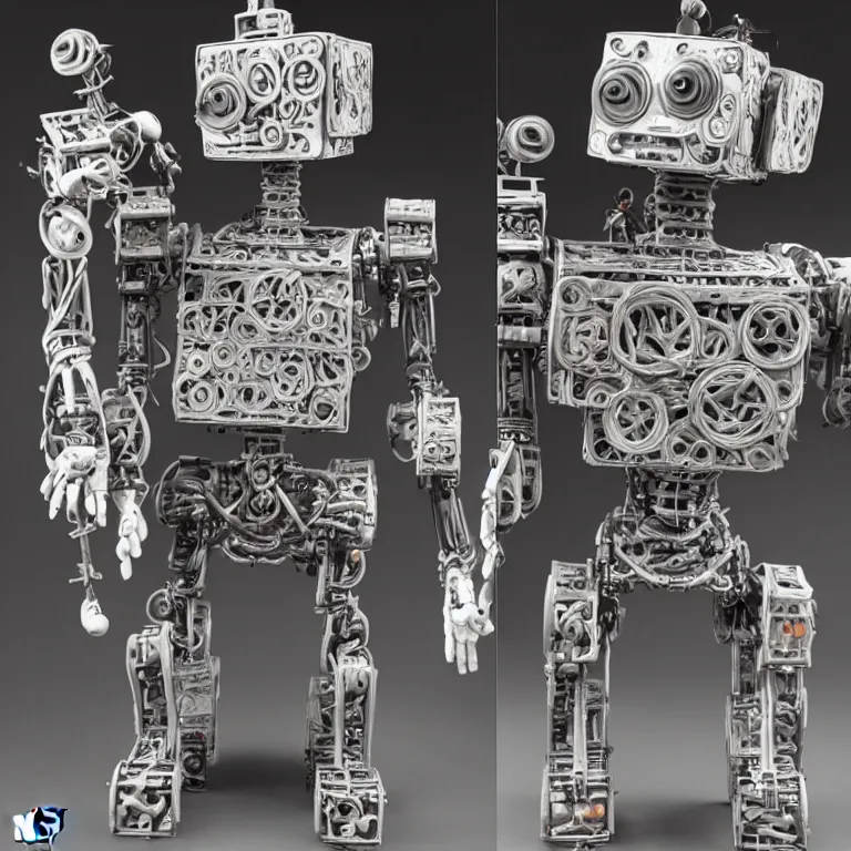 Image similar to nft - collectible of superrare : an intricate and extremely detailed sculpture of a robot