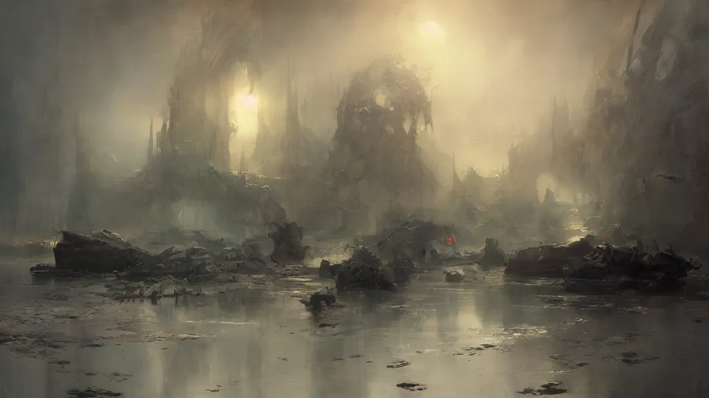 Image similar to the beginning of the end by ruan jia, landscape