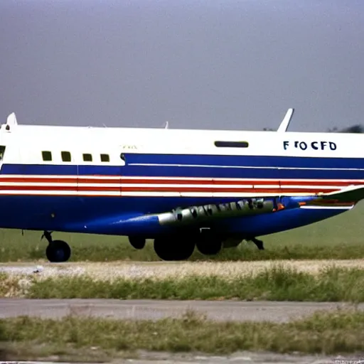 Prompt: fokker f - 2 7 - 6 0 0 friendship f - gcjv in service with air jet seen at paris - orly in june 1 9 8 3